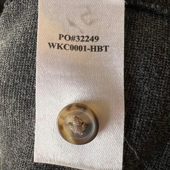 Faherty Shirt Womens Size Medium Heathered Black Twill Legend Sweater Stretch - Picture 15 of 16